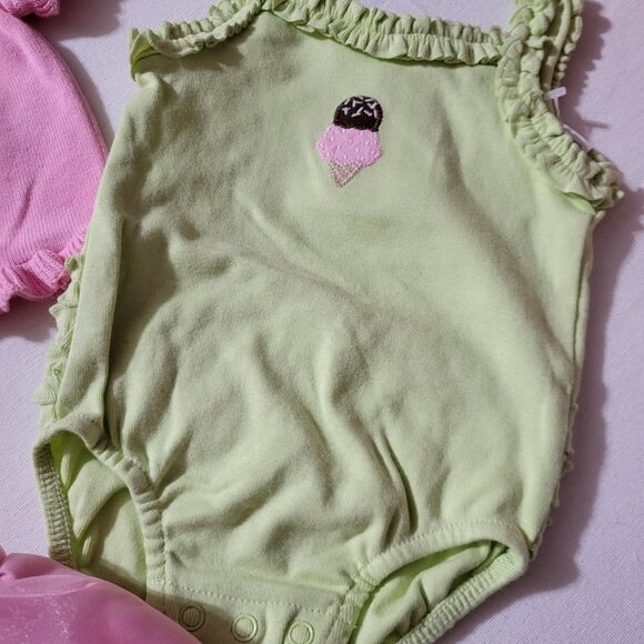 Gymboree Ice Cream Shop 3-6 month NWT skort, capri,Used sweater,NWT 0-3 bodysuit - Picture 6 of 6